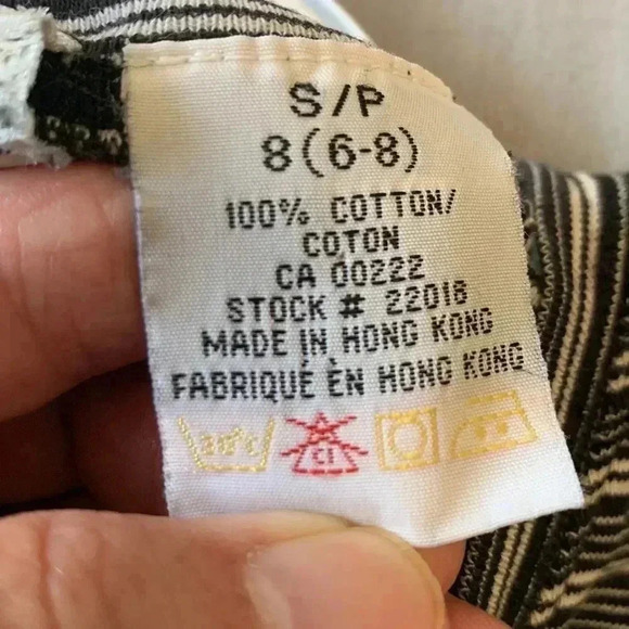 Wardrobe essentials 100% cotton,  black & white striped, fitted T-shirt - Picture 4 of 5